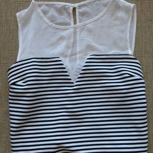 ASOS Chic Striped Mesh Blouse